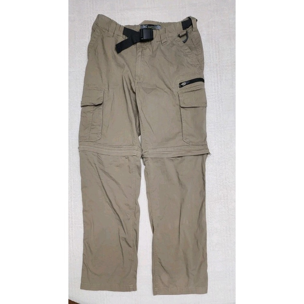The BC Clothing Convertible Pants (32"-34") S x 32 Tan Cargo Hiking Pants/Shorts
